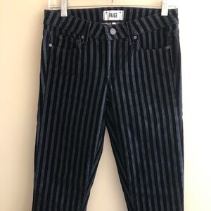 Black on Black Velvet Striped Page Jeans Size 27